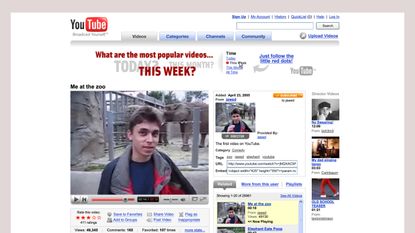 YouTube, as it appeared on 8 December 2006