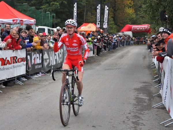 Ondrej Bambula (Cyklo Team Budvar T&aacute;bor) crossed the line in second place.