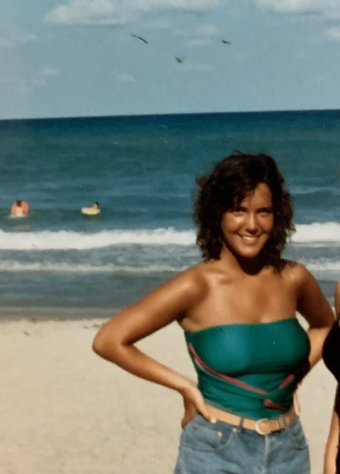 Larissa Mills in the '80s before her breast augmentation