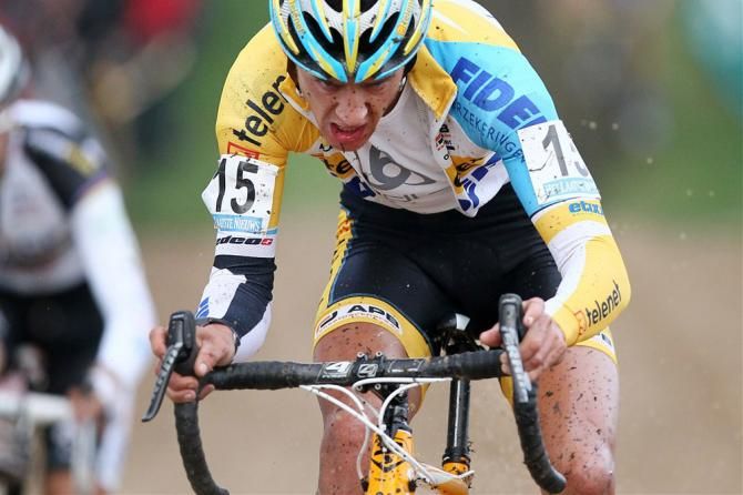 Tom Meeusen (Telenet-Fidea) in the sand pit in Ruddervoorde