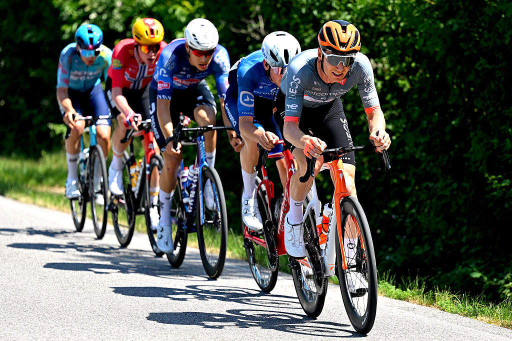 PIANCAVALLO, ITALY - MAY 30: Jack Haig of Australia and Netcompany INEOS Cycling Team competes in the breakaway during the 109th Giro d&amp;amp;apos;Italia 2026, Stage 20 a 200km stage from Gemona del Friuli to Piancavallo 1289m / #UCIWT / on May 30, 2026 in Piancavallo, Italy. (Photo by Tim de Waele/Getty Images)