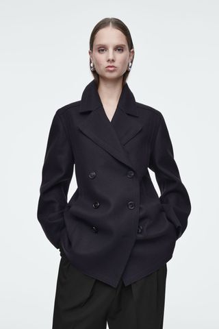 Relaxed Wool Pea Coat