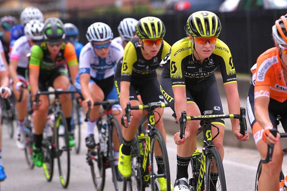Double stage winner Jolien DHoore of Belgium and Team Mitchelton-Scott during stage 5 at the Giro Rosa