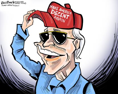 Political Cartoon U.S. Biden victory
