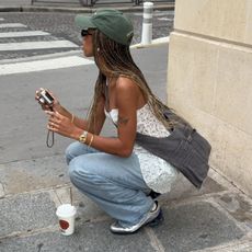 Amaka wearing trainers