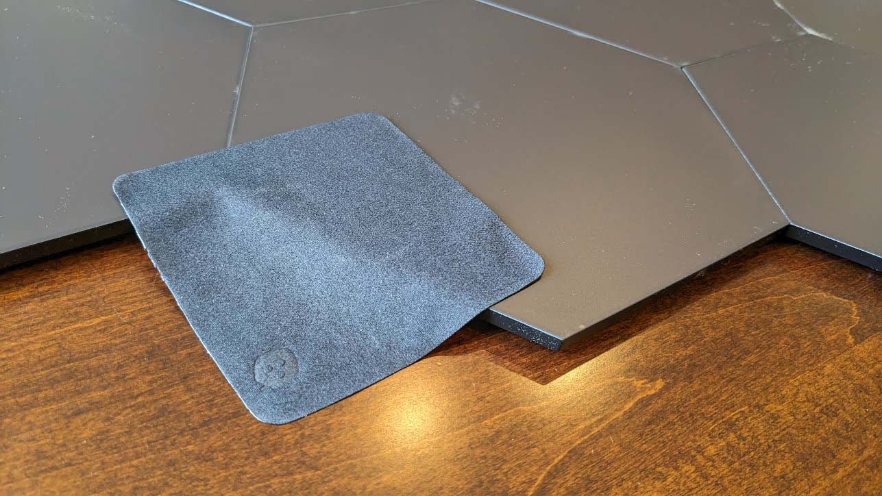 Nanoleaf Shapes Ultra Black Hexagons micro fiber towel