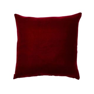 red velvet square throw pillow