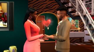 Two sims in love