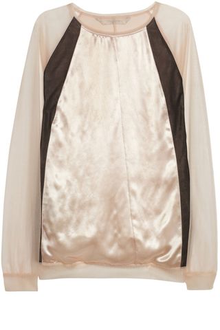 Reed Krakoff Satin, Tulle And Stretch Mesh Top, £364