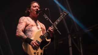 Matt Pike onstage with High On Fire in 2022