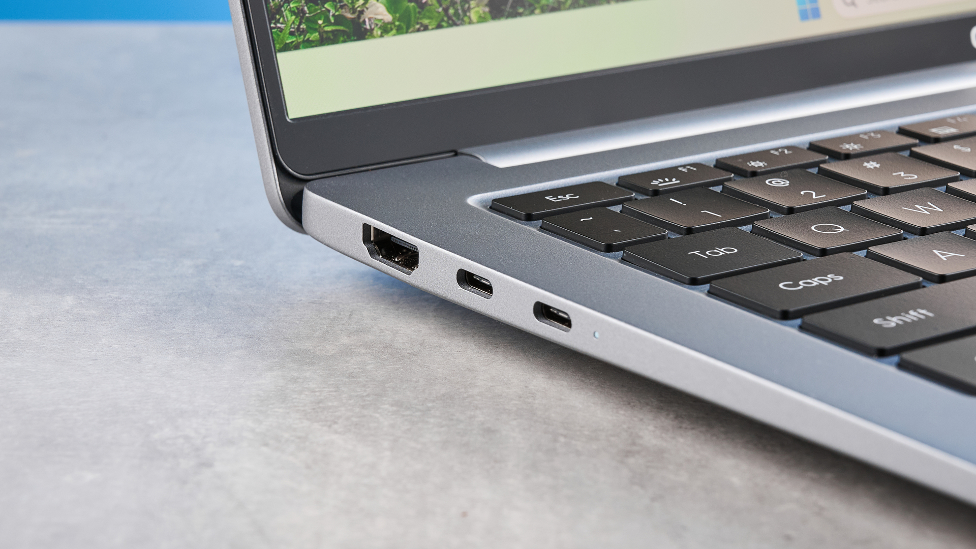 A silver Geekom GeekBook X14 Pro Windows laptop