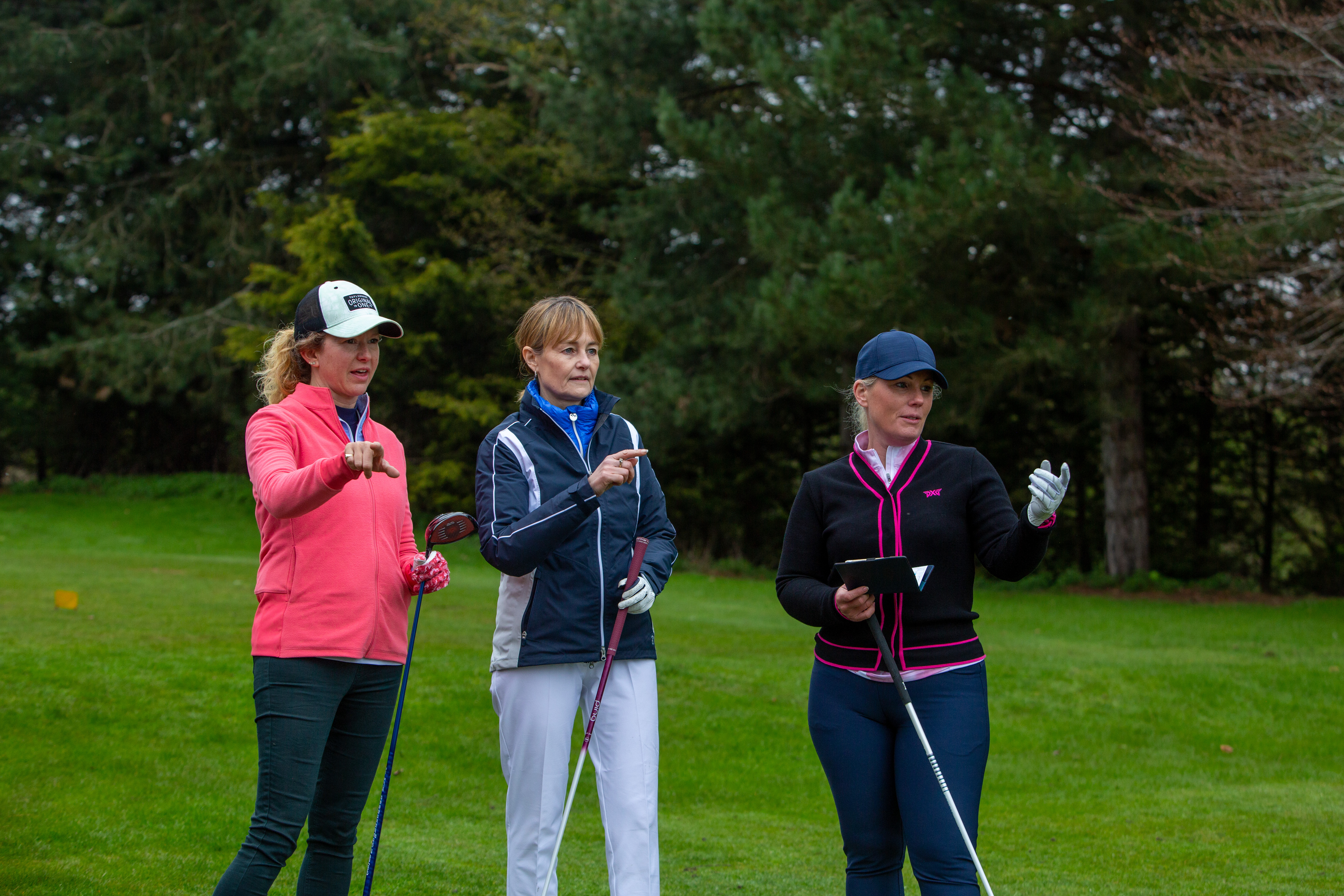 Golfers deciding on their strategy