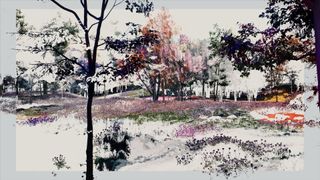 image from Synchronize music video, lots of trees in a collage style
