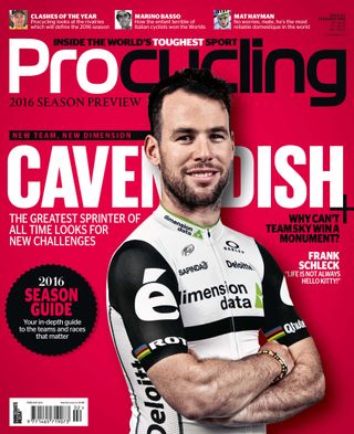 Mark Cavendish is the cover star for the February 2016 edition of Procycling.