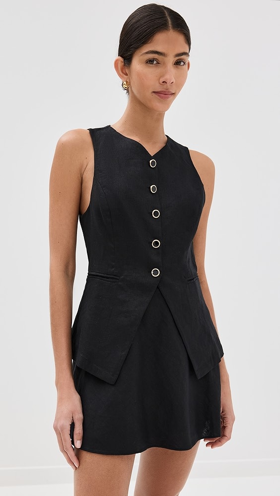 Reformation Aspen Linen Top