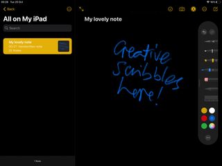 Handwriting on the iPad: Draw with finger