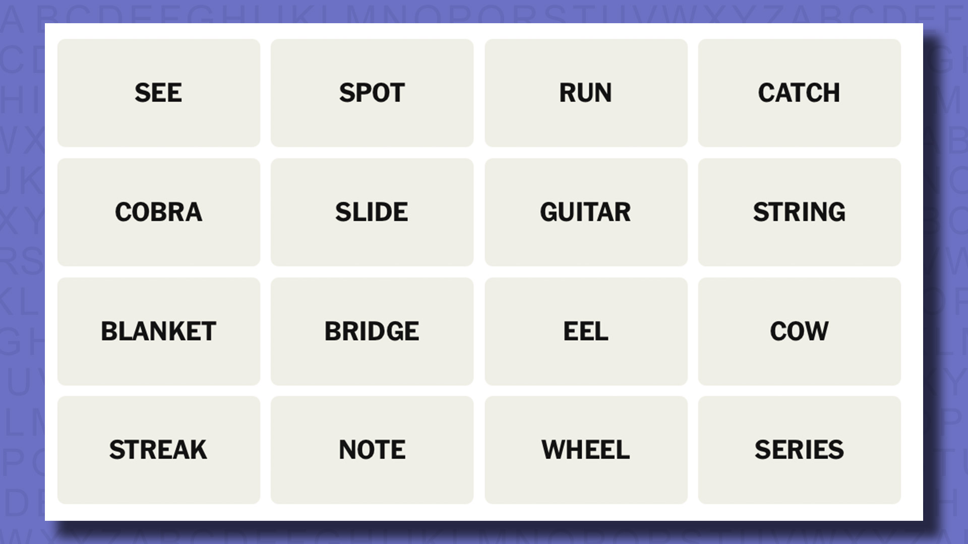NYT Connections hints for game 768 on a purple background