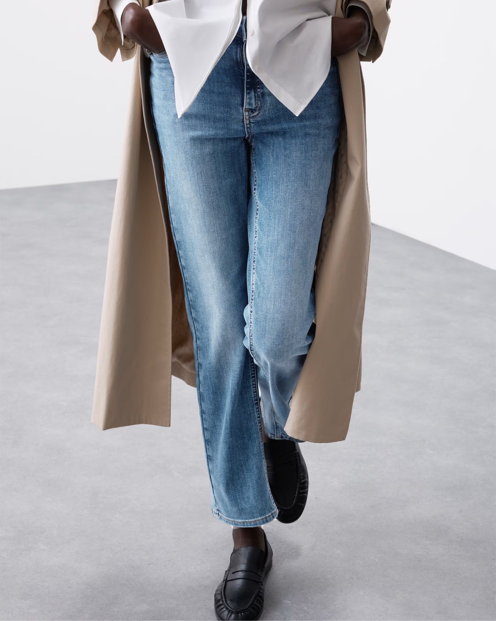 M&amp;amp;S High Waisted Straight Leg Jeans