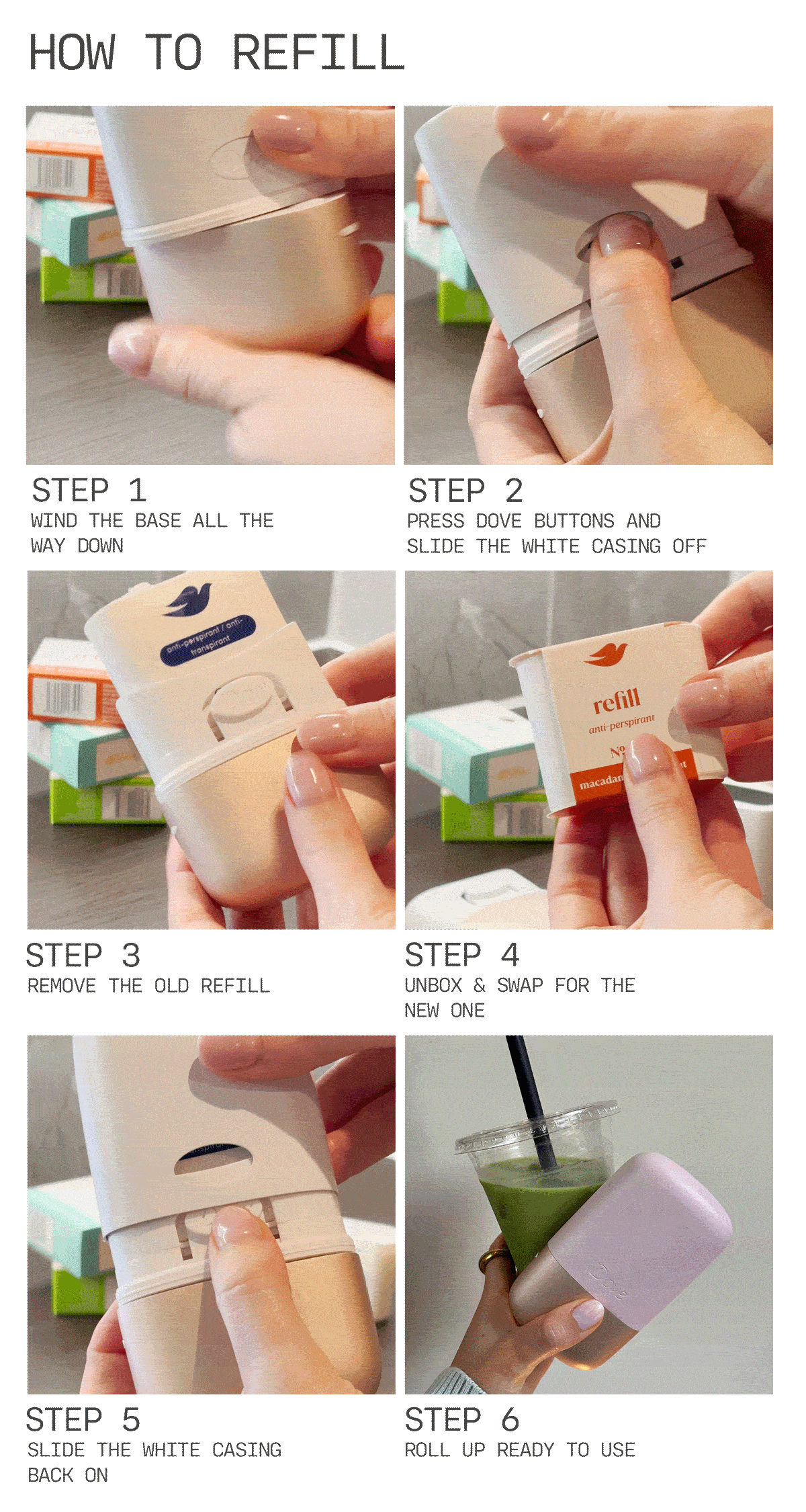 How to refill the Dove refillable antiperspirant