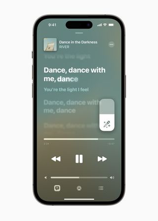 Apple Music Sing running on an iPhone