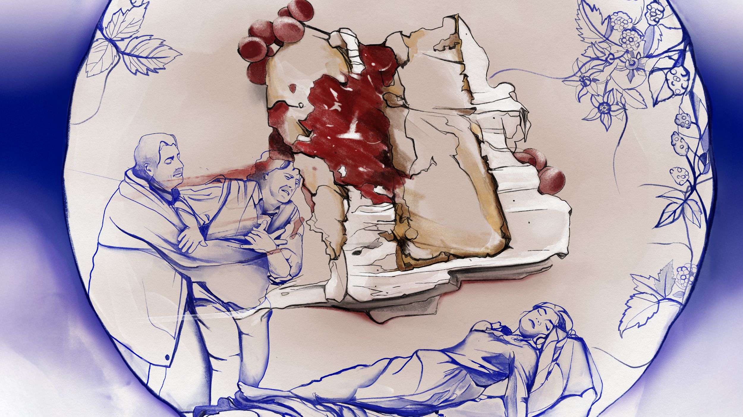 This illustrator beautifully combines traditional and digital techniques