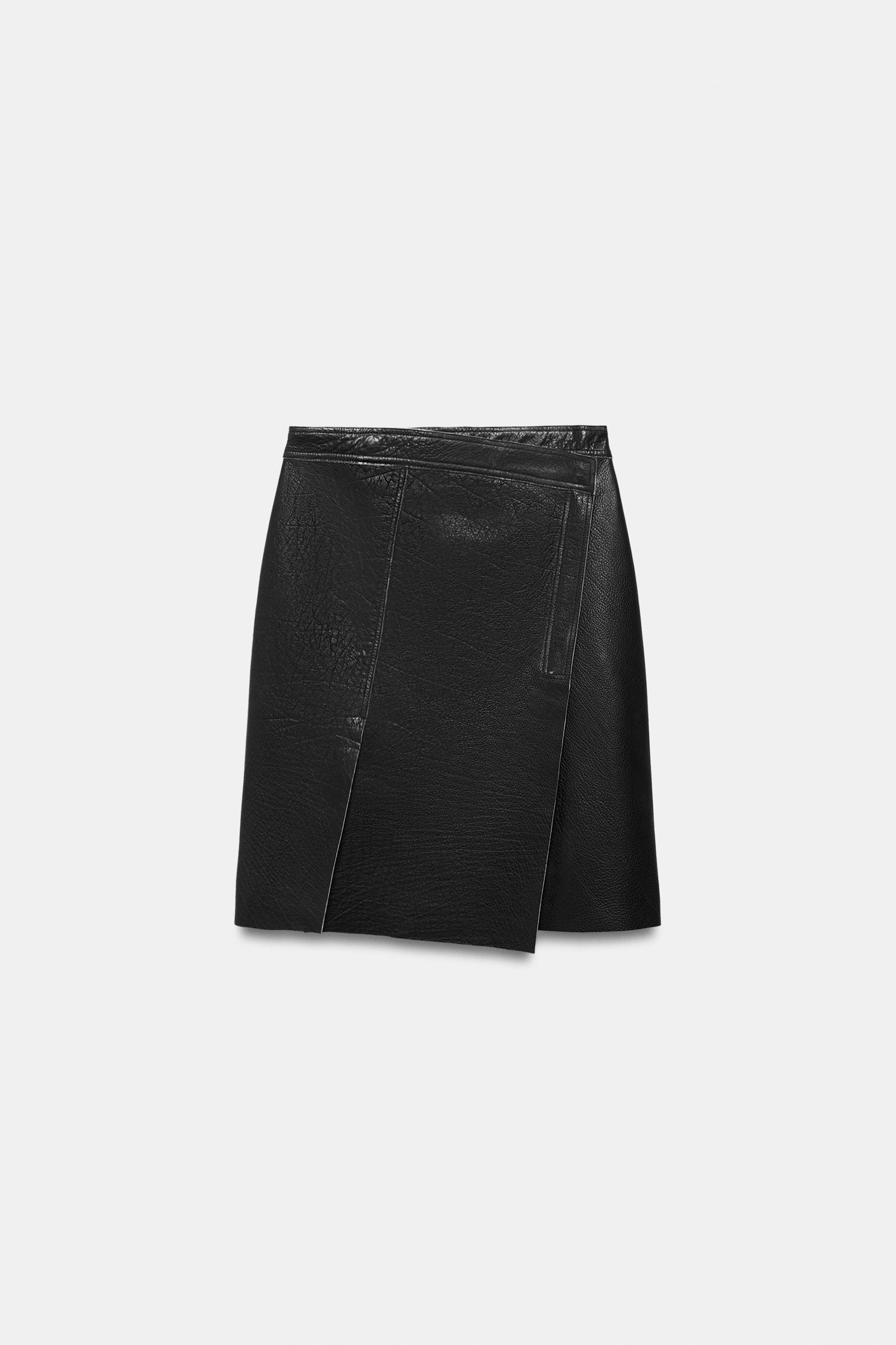 Zw Collection Leather Pareo Skirt Limited Edition