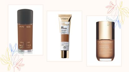 best foundation with SPF including L'Oreal, Clarins and Mac