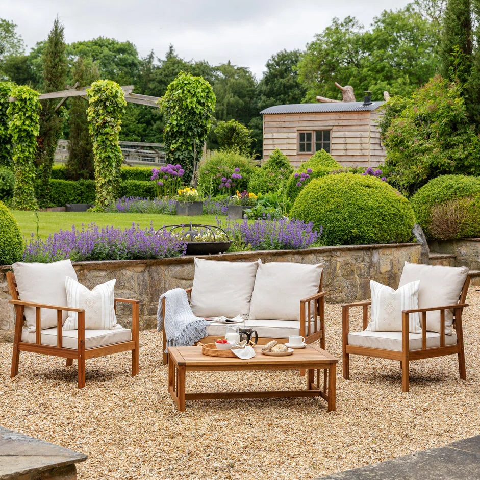 Wayfair Daphne Wooden Garden Sofa Set 