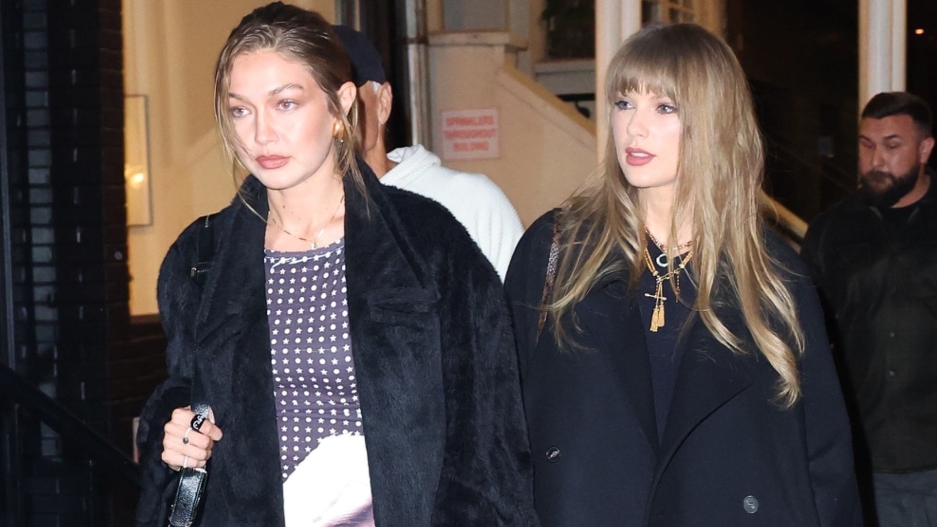 Taylor Swift and Gigi Hadid met up in New York City wearing neutral fall outfits