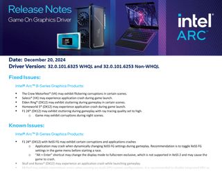 Intel Game On Graphics Driver update