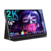 HONGO 16'' 2K Portable Monitor: $199.99$123.99 (w/ on-page coupon) at Amazon