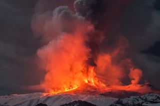 The first recorded observation of an eruption at Mount Etna was written by Diodorus Siculus in 425 B.C.