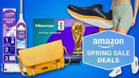 Compilation showing Swiffer mop, Timbuk2 bag, Hisense TV, Saucony running shoe, Adidas shorts