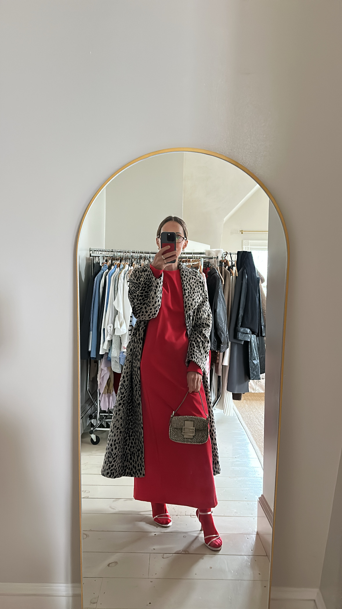 Larissa Mills with a vintage designer bag