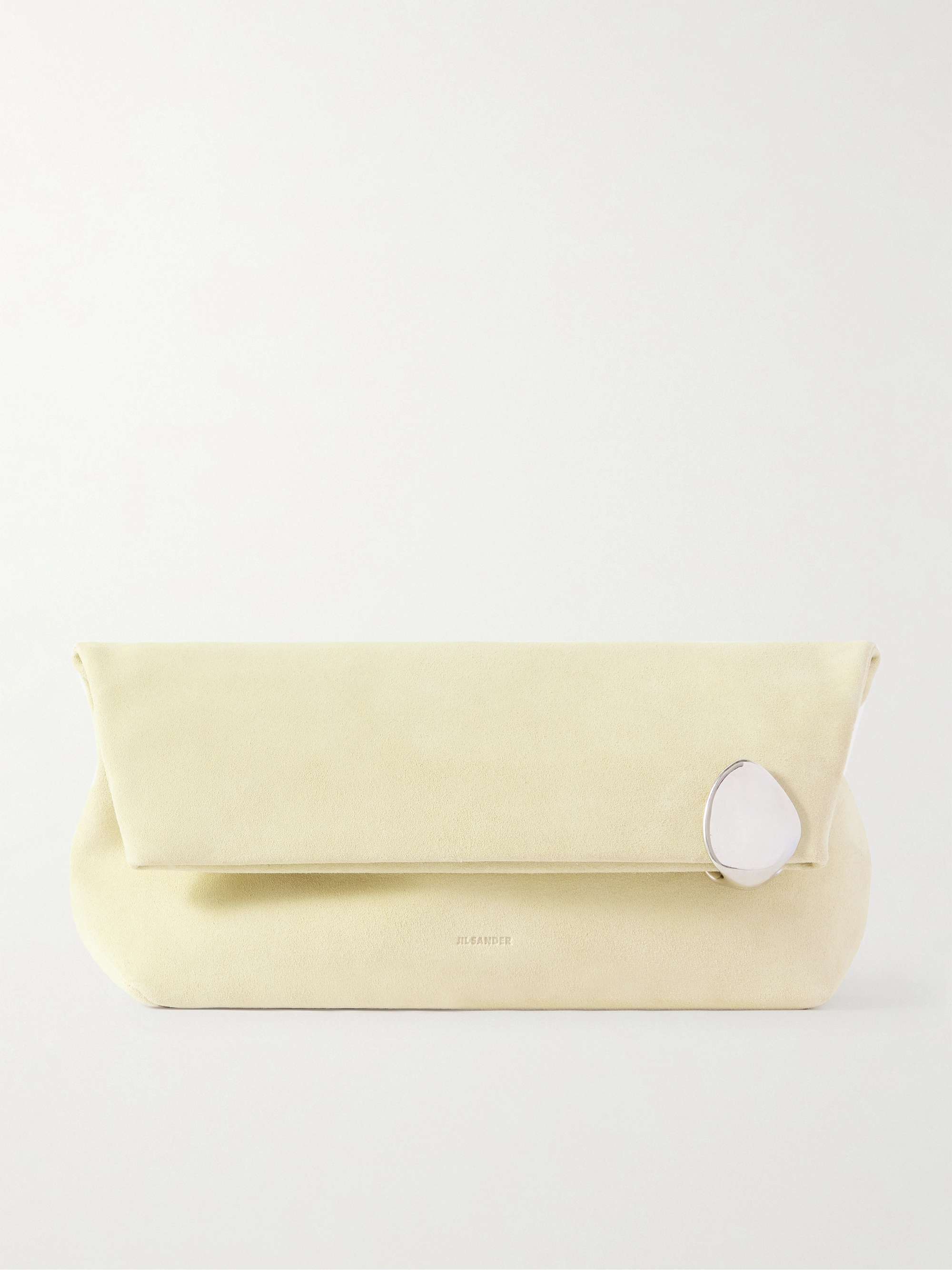 Embellished Suede Clutch