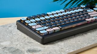 A space-themed Gamakay LK75 wireless mechanical keyboard