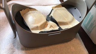 Oculus Go protected with masking tape