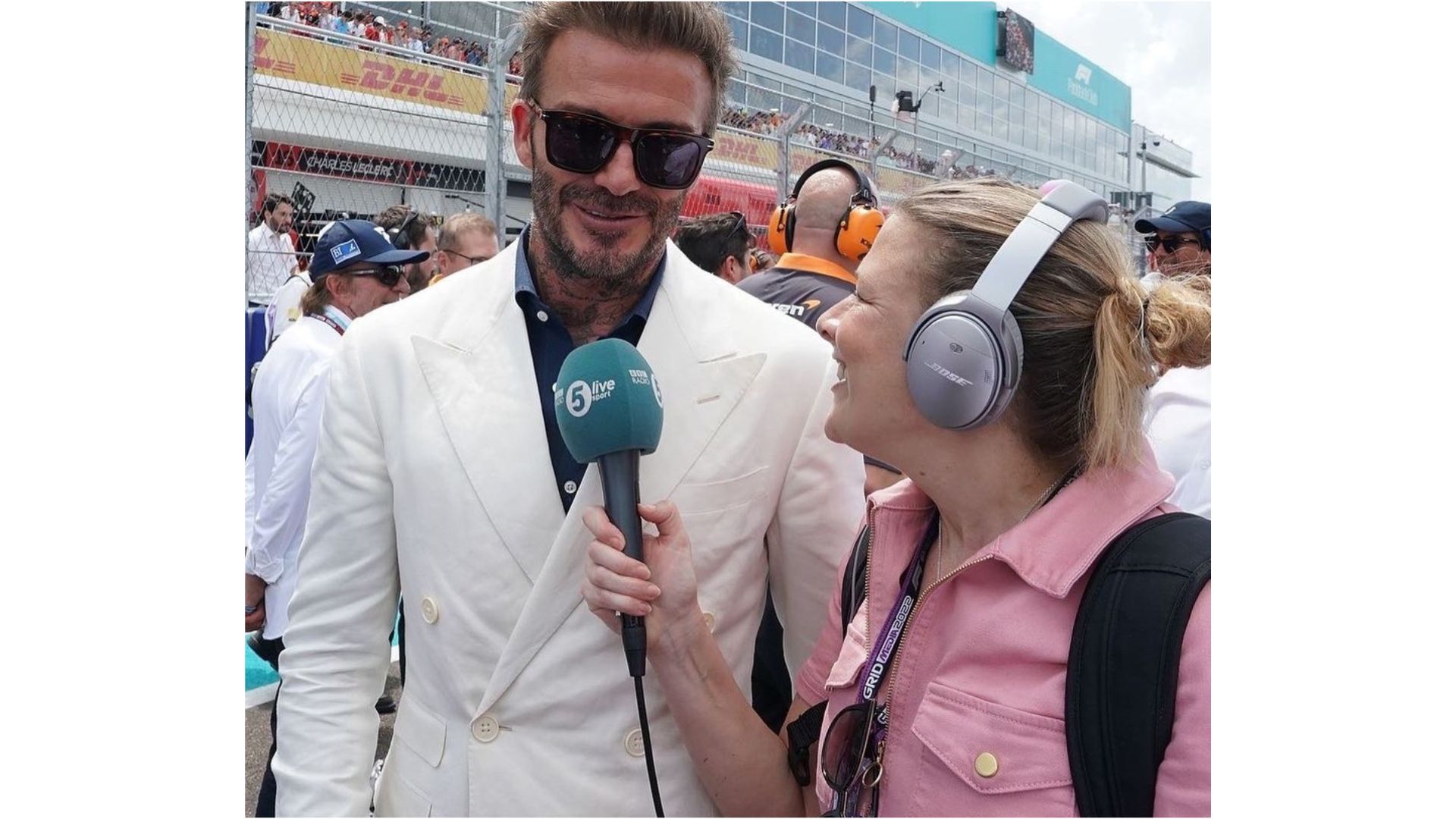 Jennie interviewing David Beckham