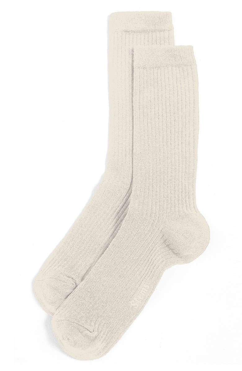 Cotton & Cashmere Blend Crew Socks
