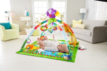 Fisher-Price Rainforest Music & Lights Deluxe Gym, baby gym with