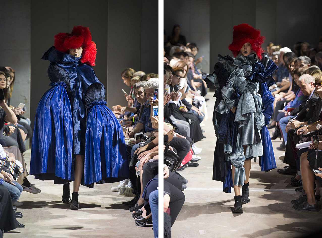 models’ hair is treated with as much artistry as the clothes