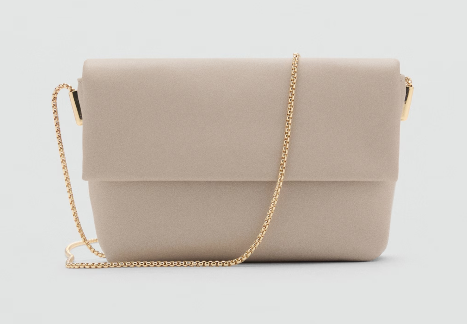 Beige bag with gold chain from Mango