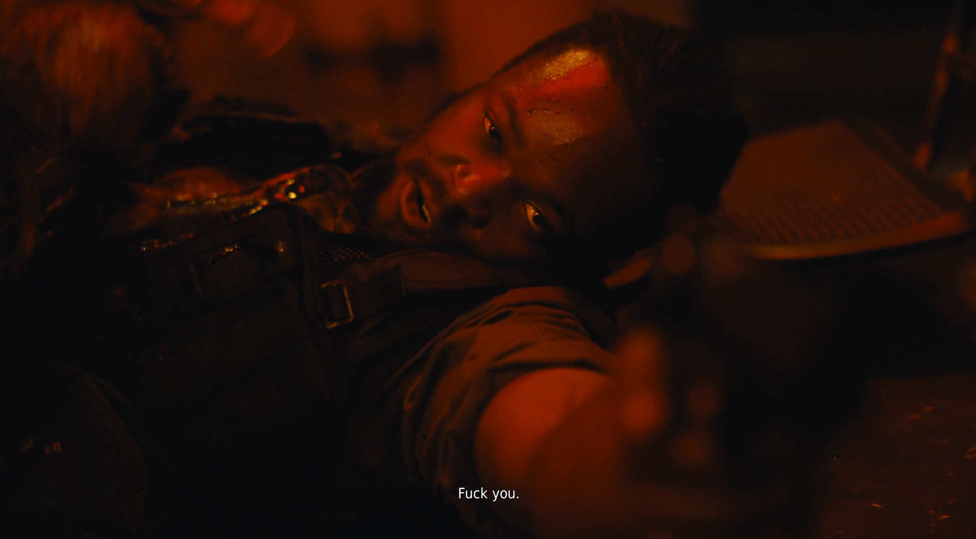 Dead Reset screenshot - Slade saying "fuck you"