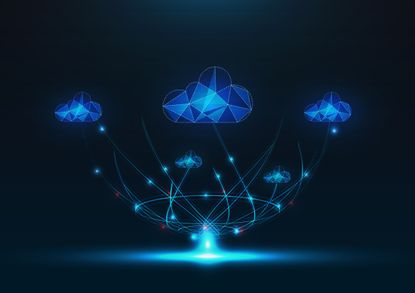 Multiple cloud symbol vector illustration, 2D cloud, 3D cloud, multi-cloud work connected data