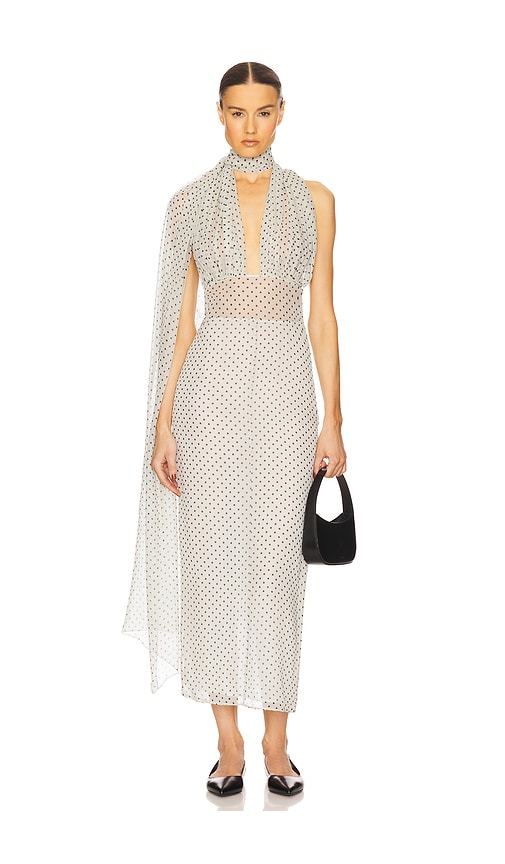 The Scarf Dress in Printed Silk Chiffon