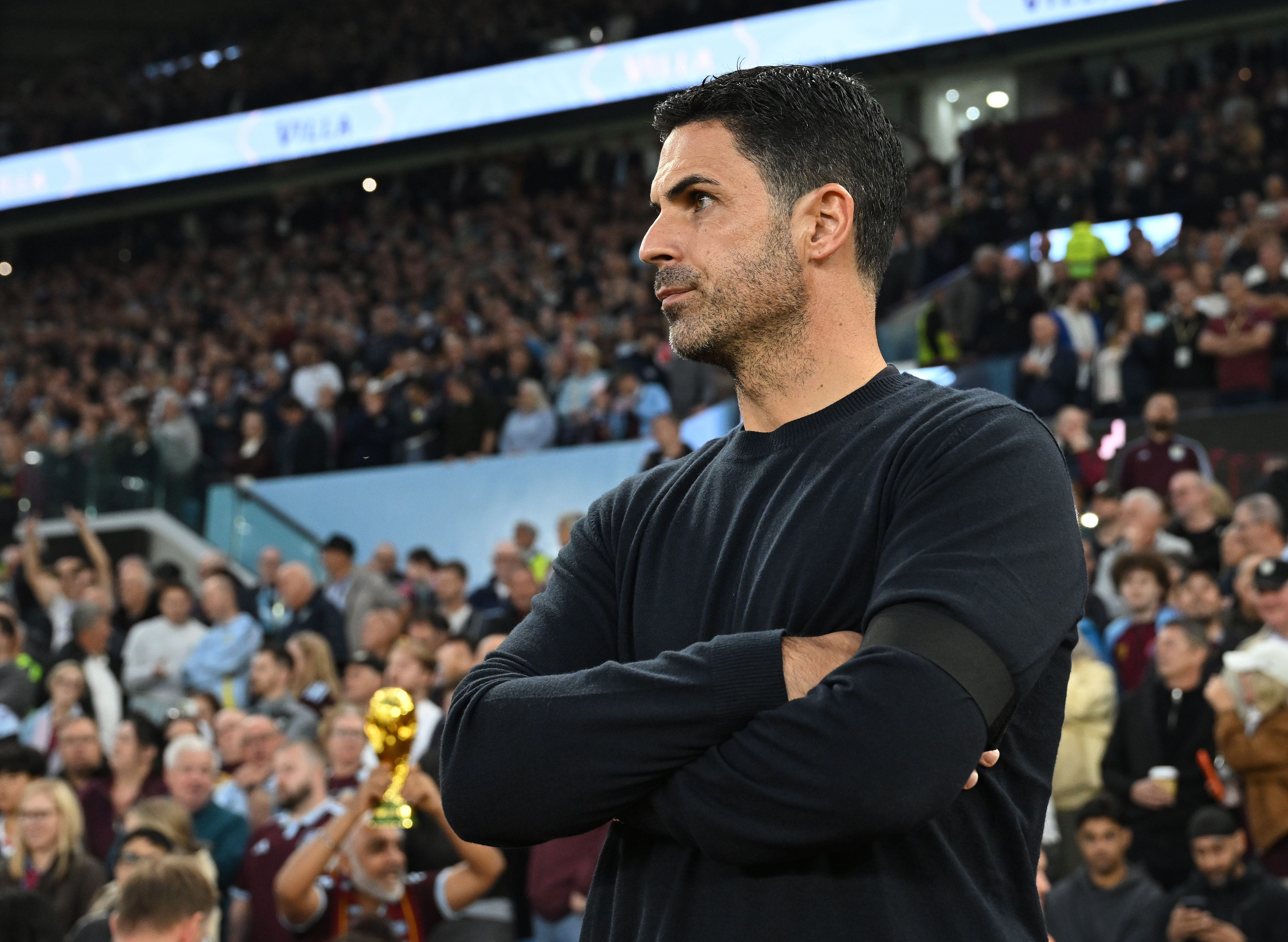 BIRMINGHAM, ENGLAND - AUGUST 31: Arsenal Manager Mikel Arteta before the Premier League 2026/27 match between Aston Villa FC and Arsenal FC at Villa Park on August 31, 2026 in Birmingham, England. (Photo by David Price/Arsenal FC via Getty Images)