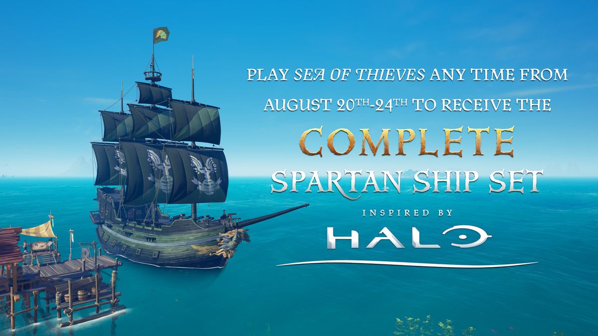 Sea of Thieves gets a free 'Halo inspired' Spartan ship set, but you have to be quick