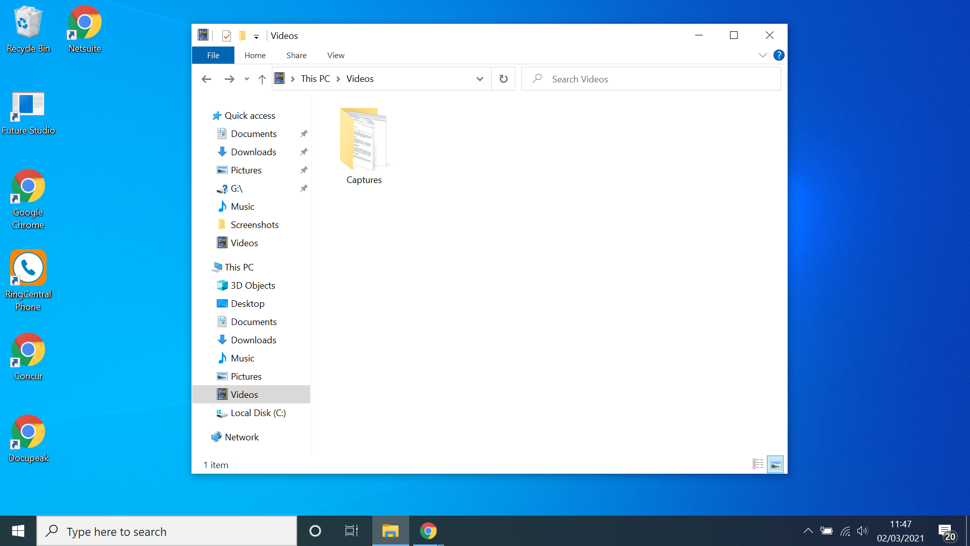 как записать свой экран в Windows 10 - найдите в файловом менеджере