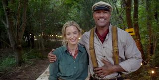 Emily Blunt and Dwayne Johnson in Jungle Cruise