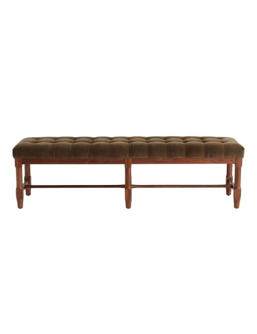 Rullis Bench in Peridot Green Velvet